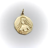 14K Gold Lady of the Water Signature Medallion Pendant, Charm Kirsten's Corner