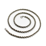 Long Sterling Silver Diamond-Cut Rope Chain Chain Kirsten's Corner