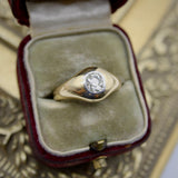 14K Gold Victorian Old Mine Cut Diamond Gypsy Ring Rings Kirsten's Corner
