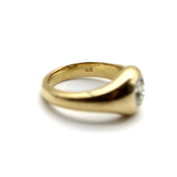 14K Gold Victorian Old Mine Cut Diamond Gypsy Ring Rings Kirsten's Corner