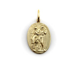 14K Gold Signature Classical Revival Venus and Mars Medallion Pendant, Charm Kirsten's Corner