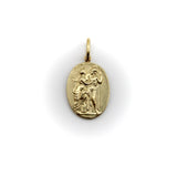 14K Gold Signature Classical Revival Venus and Mars Medallion Pendant, Charm Kirsten's Corner