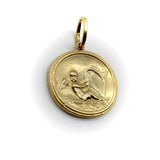 14K Gold Signature Classical Revival Cupid Medallion Pendant, Charm Kirsten's Corner