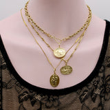 14K Gold Signature Classical Revival Venus and Mars Medallion Pendant, Charm Kirsten's Corner