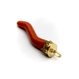 18K Gold Cap Victorian Organic Form Coral Pendant Pendant, Charm Kirsten's Corner