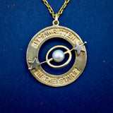 14K Gold and Pearl Vintage It’s Written in the Stars Pendant Pendant, Charm Kirsten's Corner