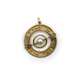 14K Gold and Pearl Vintage It’s Written in the Stars Pendant Pendant, Charm Kirsten's Corner