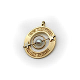 14K Gold and Pearl Vintage It’s Written in the Stars Pendant Pendant, Charm Kirsten's Corner