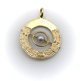 14K Gold and Pearl Vintage It’s Written in the Stars Pendant Pendant, Charm Kirsten's Corner