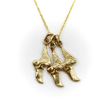 Signature 14K Gold Winged Foot Hermes Charm signature pieces Kirsten's Corner Jewelry