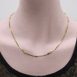 Vintage 14 and 22K Gold Nugget Bar Link Necklace Chain Kirsten's Corner