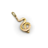 Early Victorian 14K Gold Snake Pendant With Old Mine Cut Diamond Pendant, Charm Kirsten's Corner