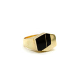 14K Vintage Inlaid Onyx and Gold Ring Ring Kirsten's Corner