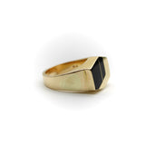 14K Vintage Inlaid Onyx and Gold Ring Ring Kirsten's Corner