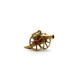 18K Gold Victorian Articulated Cannon Charm Pendant, Charm Kirsten's Corner