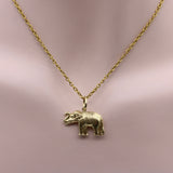 14K Gold Signature Elephant Pendant Pendant, Charm Kirsten's Corner