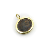 18K Gold and Bronze Rare James Tassie Cupid Medallion Pendant, Charm Kirsten's Corner