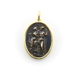 18K Gold and Bronze Rare James Tassie Venus and Mars Medallion Pendant, Charm Kirsten's Corner