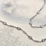 Art Deco Platinum and Diamond by the Yard Filigree Chain Kirsten's Corner