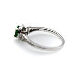 14K White Gold Tsavorite Garnet and Diamond Ring Ring Kirsten's Corner Jewelry