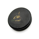 Papier Mache Round Portrait Snuff Box of a Woman Objects of Vertu Kirsten's Corner