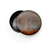 French Papier Mache Snuff Box "Le Billet Doux," circa 1810 Objects of Vertu Kirsten's Corner