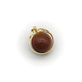 18K Gold Sandstone Orb Fob Fob Pendant Kirsten's Corner