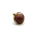 18K Gold Sandstone Orb Fob Fob Pendant Kirsten's Corner