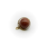 18K Gold Sandstone Orb Fob Fob Pendant Kirsten's Corner