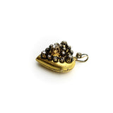 Victorian 18K Gold Rose Cut Diamond Encrusted Heart Locket locket Kirsten's Corner