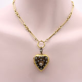 Victorian 18K Gold Rose Cut Diamond Encrusted Heart Locket locket Kirsten's Corner