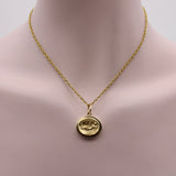 14K Gold Signature Classical Revival Aphrodite Medallion Pendant, Charm Kirsten's Corner