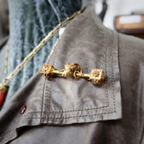 Victorian 18K Gold Etruscan Revival Ram's Head Brooch Brooches, Pins Kirsten's Corner