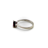 18K White Gold Heart Shaped Garnet Ring Ring Kirsten's Corner