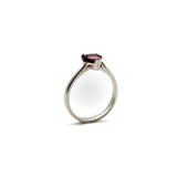 18K White Gold Heart Shaped Garnet Ring Ring Kirsten's Corner