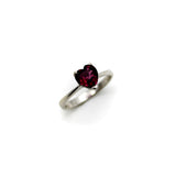 18K White Gold Heart Shaped Garnet Ring Ring Kirsten's Corner