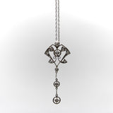 Platinum and Diamond Edwardian Lavaliere Necklace Necklace Kirsten's Corner
