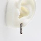 14K Gold Diamond Bar Signature Earrings Earrings Kirsten's Corner