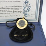 Ancient Silver Tetradachm Coin Scynthian King Azes II in 14K Gold Mount Pendant, Charm Kirsten's Corner