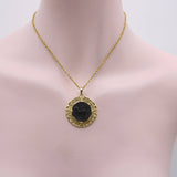 Ancient Silver Tetradachm Coin Scynthian King Azes II in 14K Gold Mount Pendant, Charm Kirsten's Corner