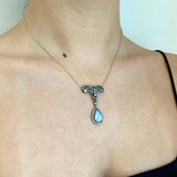 Vintage 14K Gold Diamond & Opal Necklace Necklace Kirsten's Corner Jewelry