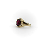 Vintage 9K Gold Rhodolite Garnet Ring with Belcher Setting Ring Kirsten's Corner Jewelry