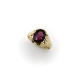 Vintage 9K Gold Rhodolite Garnet Ring with Belcher Setting Ring Kirsten's Corner Jewelry
