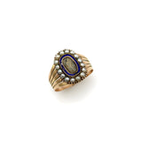 Georgian 15K Gold Seed Pearl Mourning Ring Ring Kirsten's Corner Jewelry