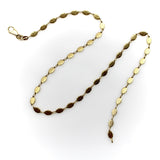 18K Gold Italian Leaf Medallion Necklace Necklace Kirsten's Corner
