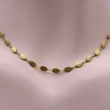18K Gold Italian Leaf Medallion Necklace Necklace Kirsten's Corner