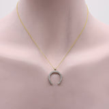 Platinum-Topped Gold-Backed Edwardian Diamond Horseshoe Pendant Pendant, Charm Kirsten's Corner
