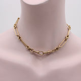 9K Gold Victorian Fettered Link English Watch Chain Chain Kirsten's Corner