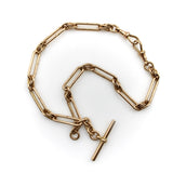 9K Gold Victorian Fettered Link English Watch Chain Chain Kirsten's Corner