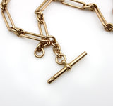 9K Gold Victorian Fettered Link English Watch Chain Chain Kirsten's Corner